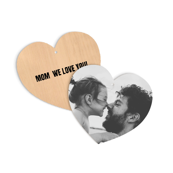 Personalised Wooden Heart with your own photos and images