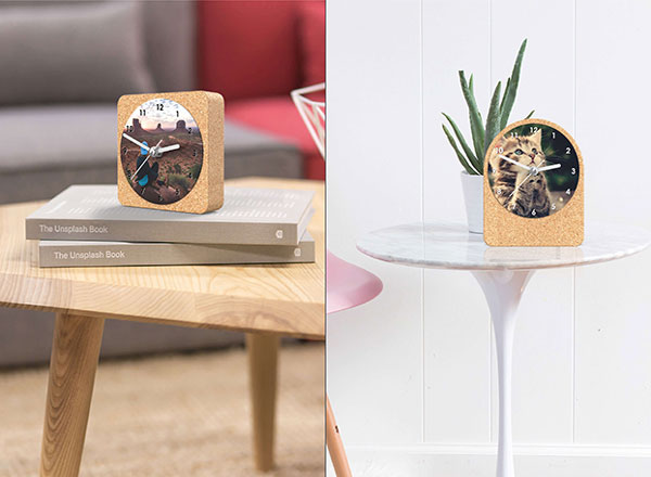 Personalised table clocks with your own photos and images